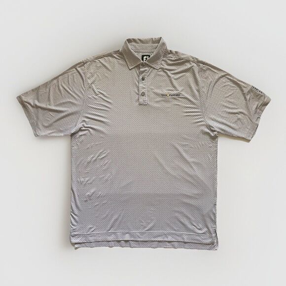 FootJoy Polo‎ Mens L Golf The Players TPC Sawgrass Stretch Flex All Over Pattern - Picture 2 of 12